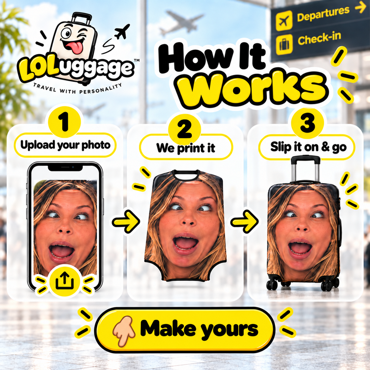 LOLuggage™ Custom Face Cover